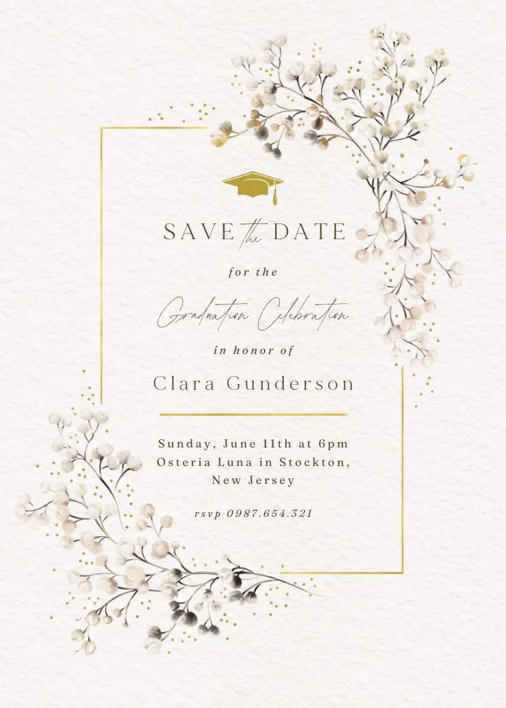 Breathless - mezuniyet partisi davetiyesi